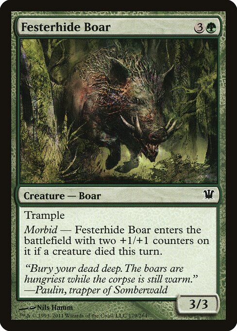 Festerhide Boar – Innistrad (ISD-179) Magic: The Gathering card Hauptbild