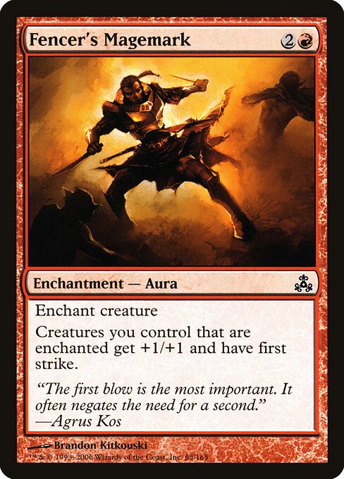 Fencer's Magemark – Guildpact (GPT-65) Magic: The Gathering card