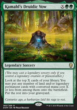 Kamahl's Druidic Vow - Dominaria (Rare) [DOM-166] Hover Image