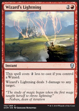 Wizard's Lightning - Dominaria (Uncommon) [DOM-152] Immagine principale del prodotto