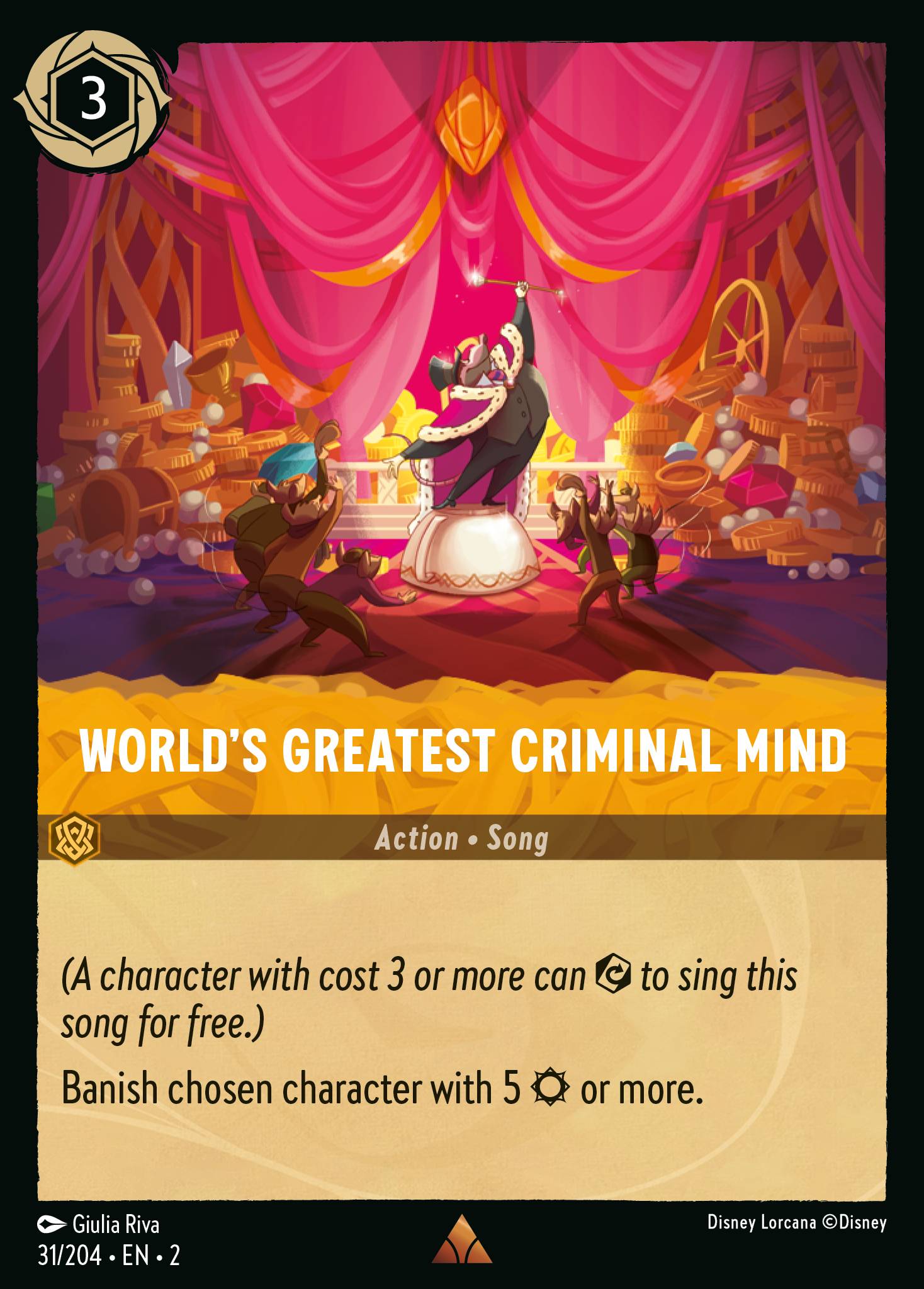 World's Greatest Criminal Mind — Rise of the Floodborn (2ROF-31) Disney Lorcana card Hauptbild