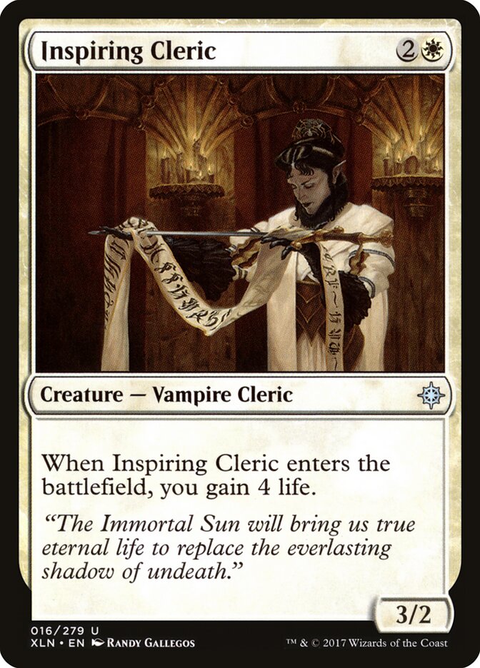 Inspiring Cleric - Ixalan (Uncommon) [XLN-16]