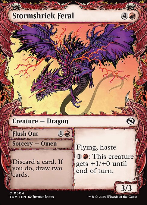 Stormshriek Feral // Flush Out – Tarkir: Dragonstorm (TDM-304) Magic: The Gathering card | LC-REM-20260804-15401862463820-322e4880-f3f0-44d8-8f95-48b496af0e81