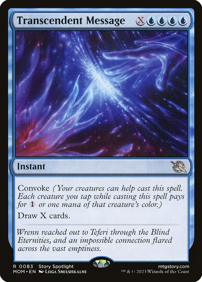 Magic-kaart Transcendent Message MOM-83 uit March of the Machine (Rare) Hoofdafbeelding