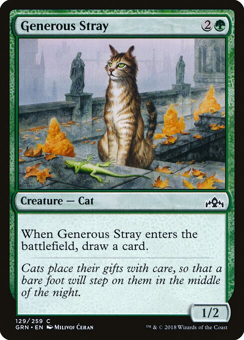 Generous Stray – Guilds of Ravnica (GRN-129) Magic: The Gathering card