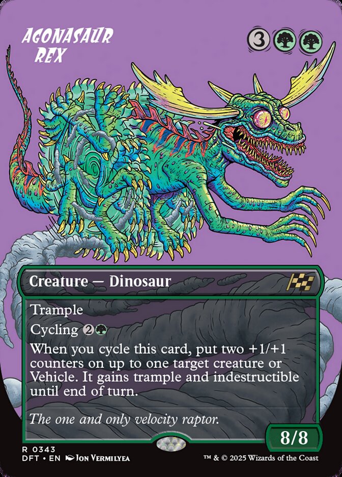 Magic-kaart Agonasaur Rex XDFT-343 uit Aetherdrift: Extras (Rare)