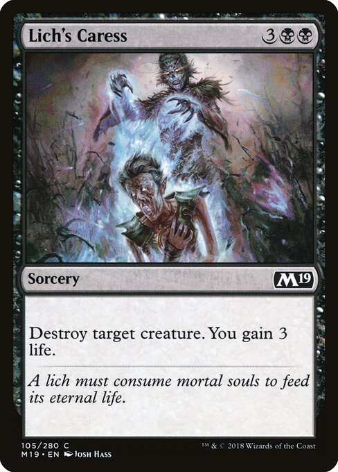 Lich's Caress – Core Set 2019 (M19-105) Magic: The Gathering card | LC-REM-20260804-15150881309004-32bd3acd-aa62-4708-9336-e3430fd0e541