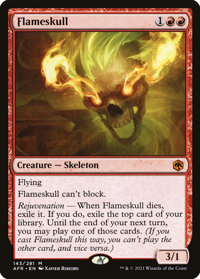 Magic-kaart Flameskull AFR-143 uit Adventures in the Forgotten Realms (Mythic) Imagen principal del producto