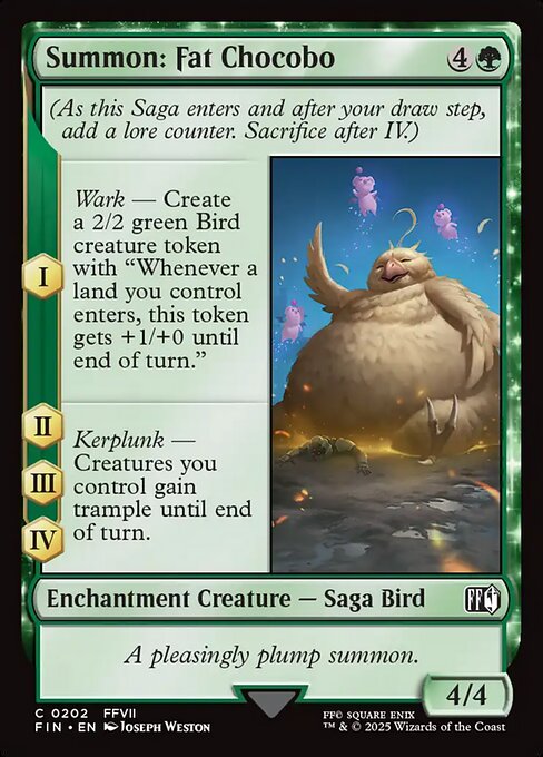 Summon: Fat Chocobo – Final Fantasy (FIN-202) Magic: The Gathering card | LC-REM-20260804-15340148195660-32eb192b-de6b-4814-8077-628d343d014e