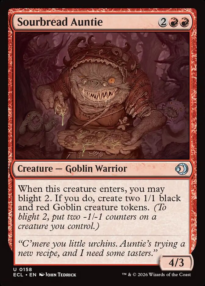 Magic-kaart Sourbread Auntie ECL-158 uit Lorwyn Eclipsed (Uncommon)