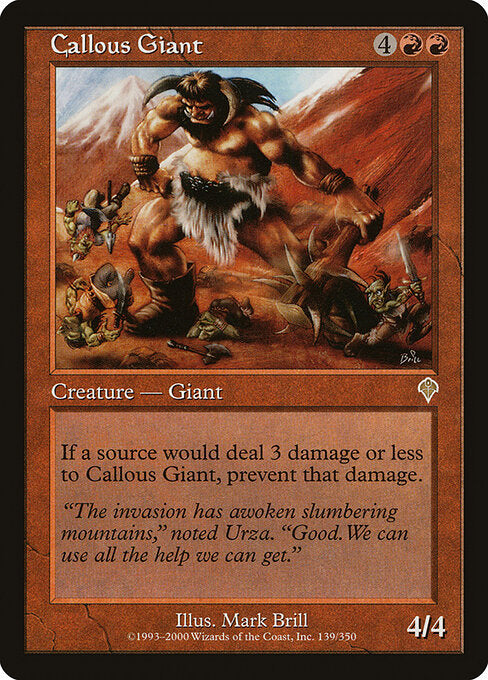 Callous Giant – Invasion (INV-139) Magic: The Gathering card