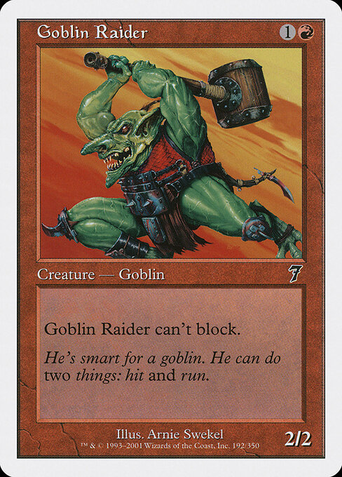 Goblin Raider – Seventh Edition (7ED-192) Magic: The Gathering card