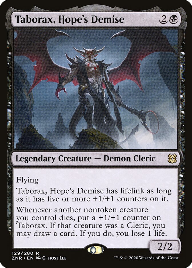 Magic-kaart Taborax, Hope's Demise ZNR-129 uit Zendikar Rising (Rare) Hoofdafbeelding