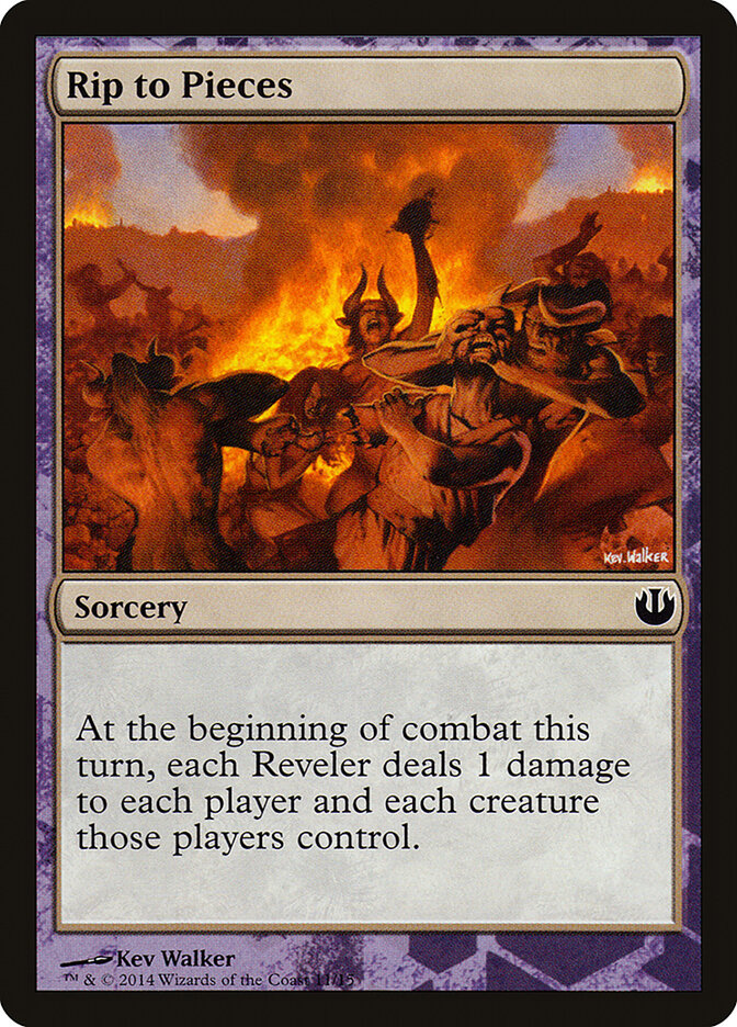 Magic-kaart Rip to Pieces JOU-C9 uit Defeat a God, challenge deck bij Journey into Nyx (Special)