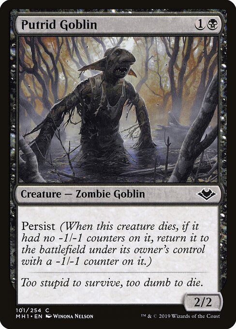 Putrid Goblin – Modern Horizons (MH1-101) Magic: The Gathering card Image principale du produit
