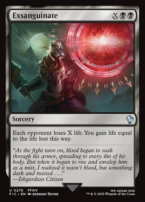 Exsanguinate – Final Fantasy Commander (FIC-276) Magic: The Gathering card | LC-REM-20260804-15339556962636-333c8e71-fe90-408c-aabd-c5b7d83d0f03