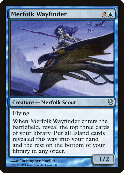 Merfolk Wayfinder – Duel Decks: Jace vs. Vraska (DDM-9) Magic: The Gathering card Hoofdafbeelding
