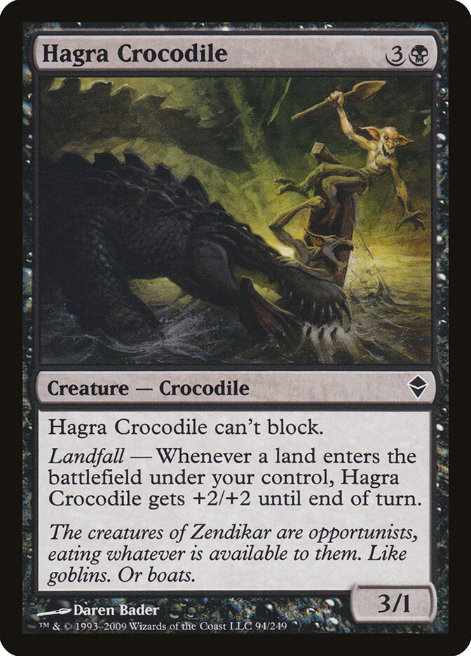 Hagra Crocodile - Zendikar (Common) [ZEN-94]