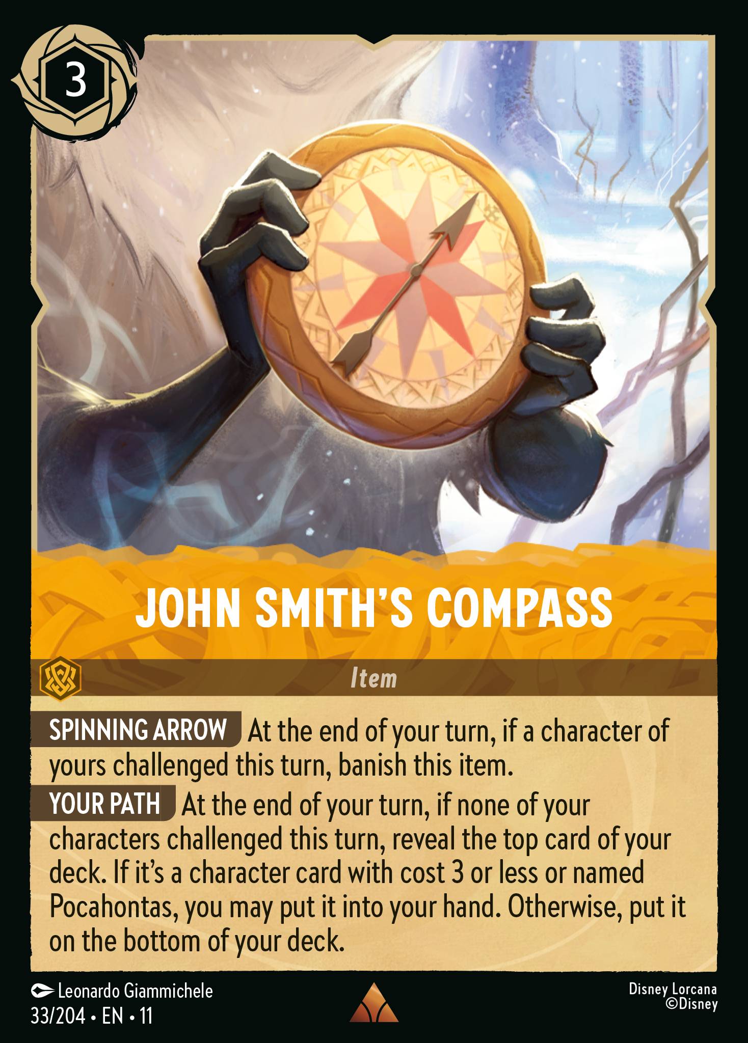 John Smith's Compass — Winterspell (11WSP-33) Disney Lorcana card
