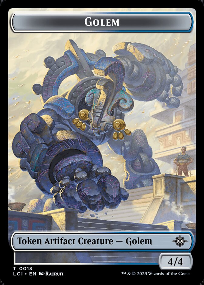 Magic-kaart Golem Token // Treasure Token TLCI-13 uit The Lost Caverns of Ixalan: Tokens (Token) Imagen principal del producto