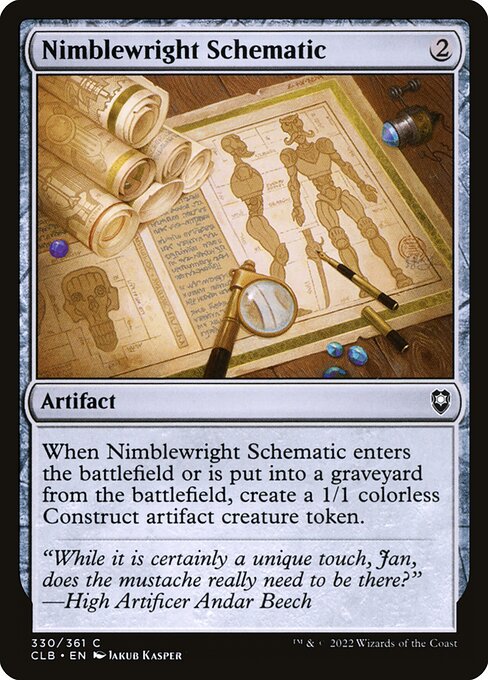 Nimblewright Schematic – Commander Legends: Battle for Baldur's Gate (CLB-330) Magic: The Gathering card