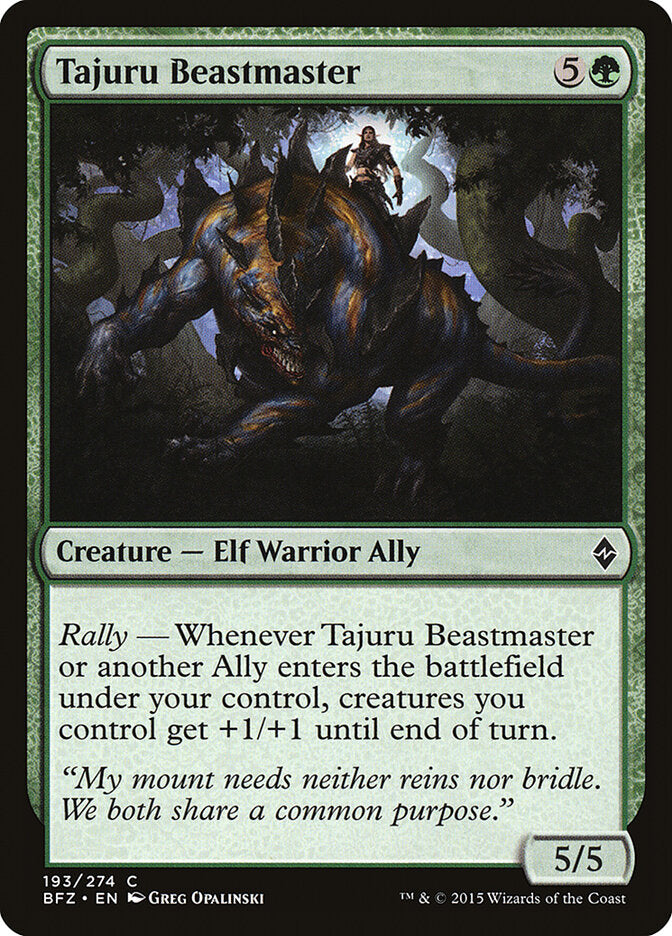 Tajuru Beastmaster - Battle for Zendikar (Common) [BFZ-193] Imagen principal del producto