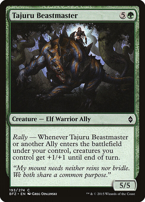 Tajuru Beastmaster – Battle for Zendikar (BFZ-193) Magic: The Gathering card