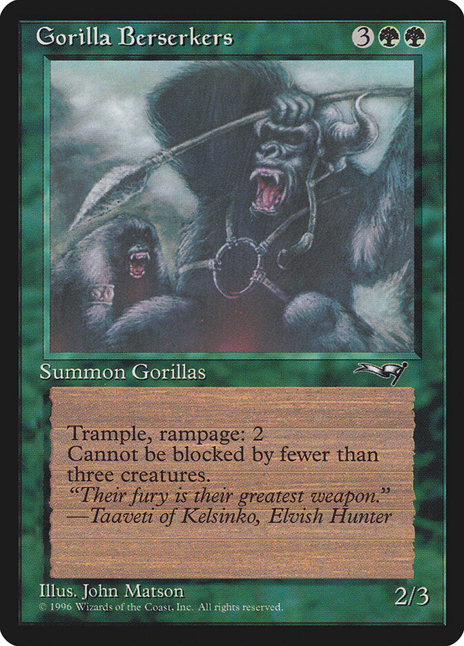 Magic-kaart Gorilla Berserkers ALL-93a uit Alliances (Common)