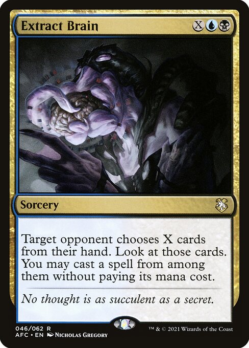 Extract Brain – Forgotten Realms Commander (AFC-46) Magic: The Gathering card | LC-REM-20260804-15339556995404-344e9383-5481-4abe-a59d-3a0145b7cca2