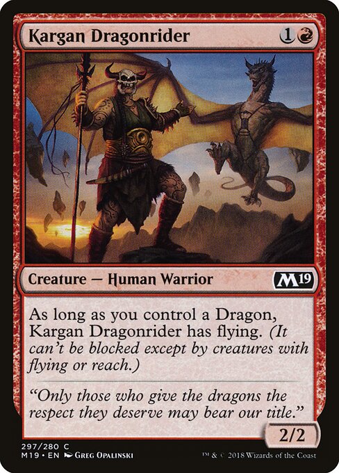 Kargan Dragonrider – Core 2019 (M19-297) Magic: The Gathering card