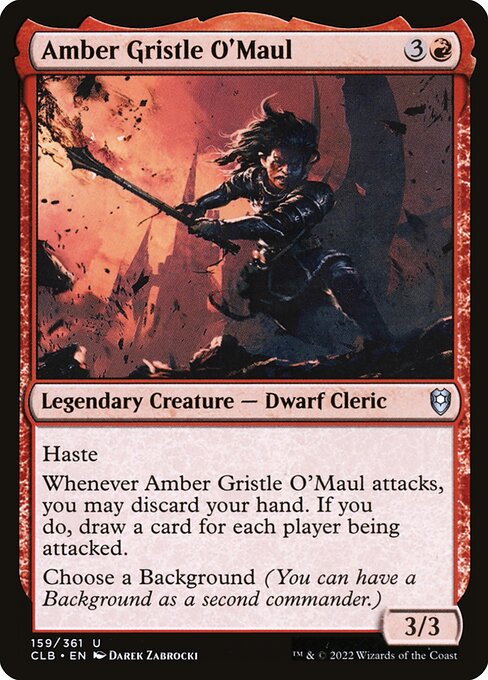 Amber Gristle O'Maul – Commander Legends: Battle for Baldur's Gate (CLB-159) Magic: The Gathering card Image principale du produit