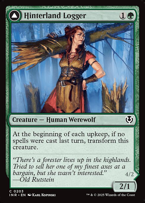 Hinterland Logger // Timber Shredder – Innistrad Remastered (INR-203) Magic: The Gathering card | LC-REM-20260804-15340037636428-34898af1-ebe6-4ede-81be-23fd62844480