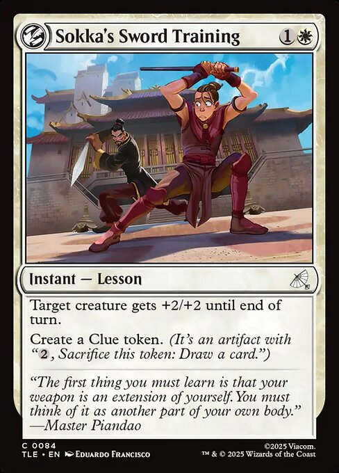 Sokka's Sword Training – Magic: The Gathering | Avatar: The Last Airbender: Eternal (TLE-84) Magic: The Gathering card