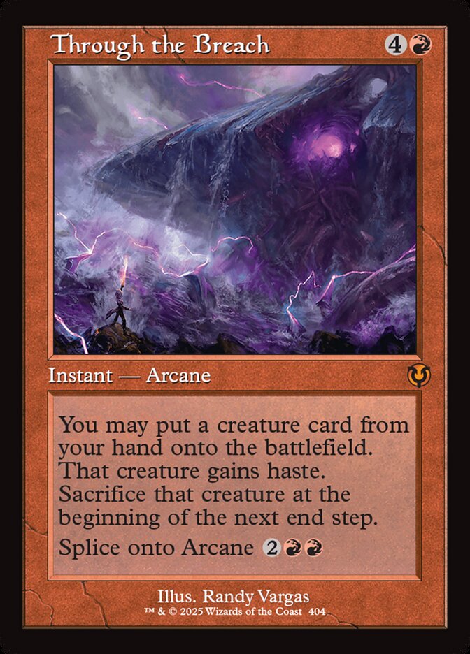 Magic-kaart Through the Breach XINR-404 uit Innistrad Remastered: Extras (Mythic)