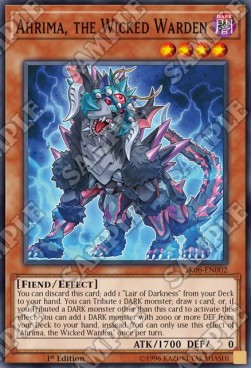 Ahrima, the Wicked Warden - Structure Deck: Lair of Darkness (Super Rare) [SR06-002] Hover Image