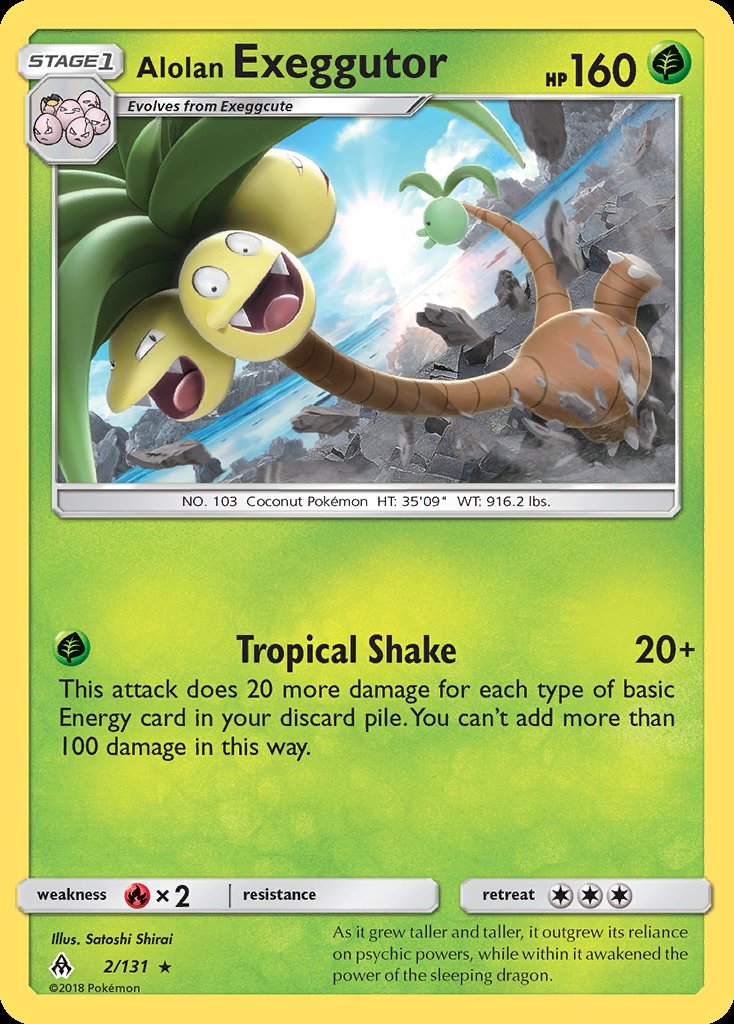 Alolan Exeggutor - Forbidden Light (Rare) [FLI-2] Image principale du produit