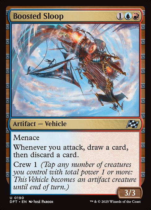 Boosted Sloop – Aetherdrift (DFT-190) Magic: The Gathering card