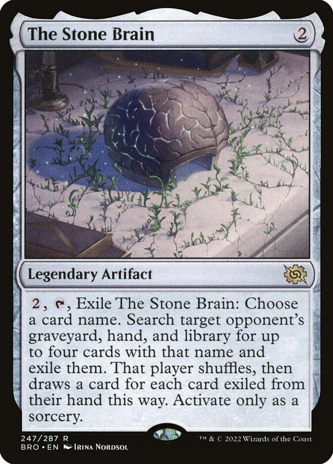 Magic-kaart The Stone Brain BRO-247 uit The Brothers' War (Rare) Hoofdafbeelding