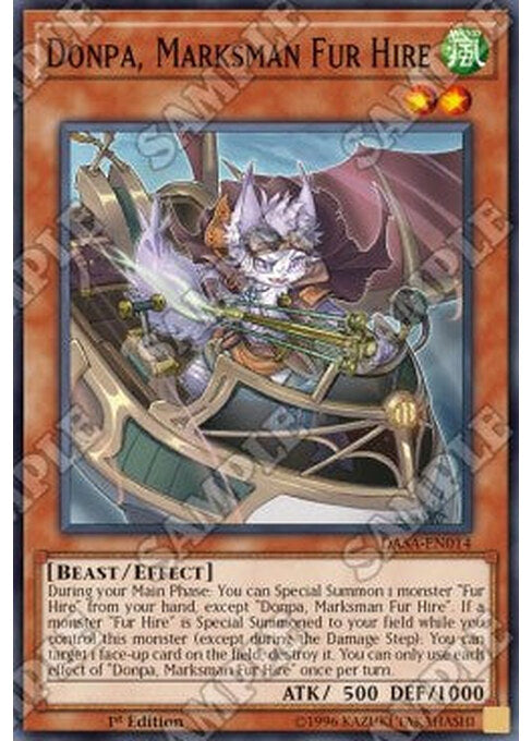 Donpa, Marksman Fur Hire — Dark Saviors (DASA-014) Yu-Gi-Oh! card Image principale du produit