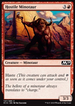 Hostile Minotaur - Core 2019 (Common) [M19-147]