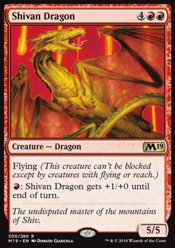 Shivan Dragon - Core 2019 (Rare) [M19-300] Hover Image