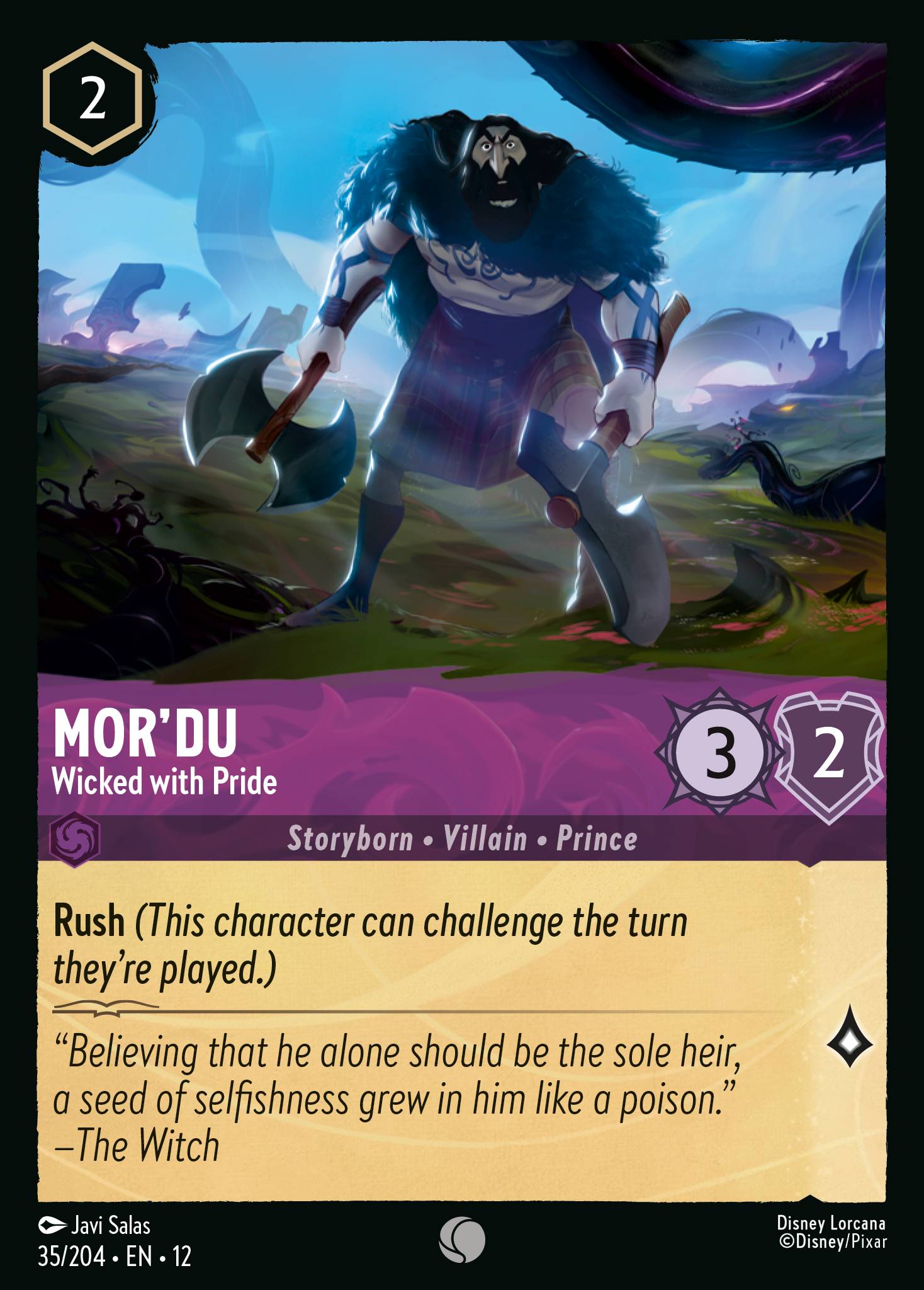 Mor'du - Wicked with Pride — Wilds Unknown (12WIL-35) Disney Lorcana card Imagen principal del producto