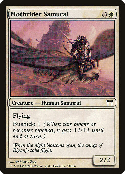 Mothrider Samurai – Champions of Kamigawa (CHK-34) Magic: The Gathering card Immagine principale del prodotto