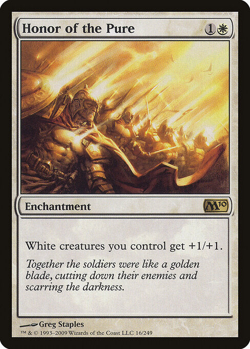 Honor of the Pure – Magic 2010 (M10-16) Magic: The Gathering card