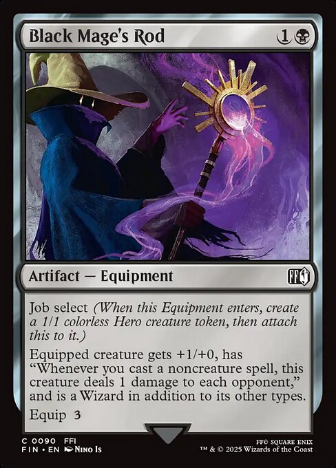 Black Mage's Rod – Final Fantasy (FIN-90) Magic: The Gathering card | LC-REM-20260804-15568991387980-35e8f140-055f-4fc7-a765-fb030d828214 Imagen principal del producto
