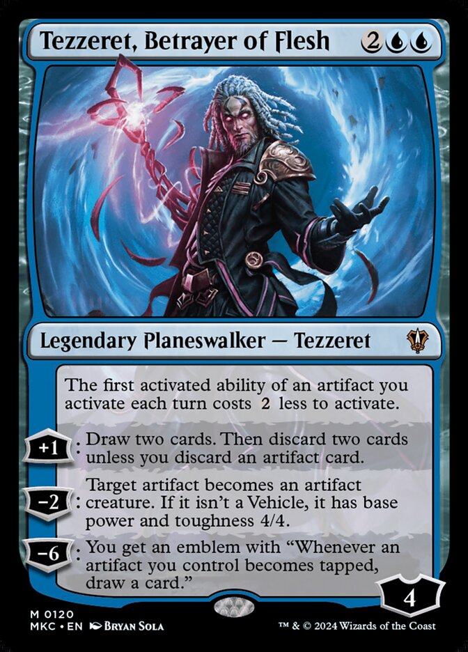Magic-kaart Tezzeret, Betrayer of Flesh MKC-120 uit Murders at Karlov Manor Commander (Mythic) Imagen principal del producto