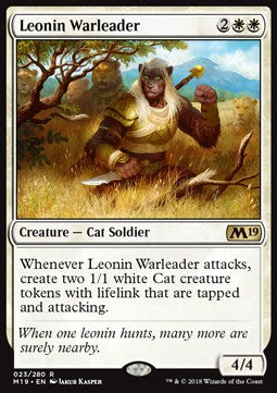 Leonin Warleader - Core 2019 (Rare) [M19-23]