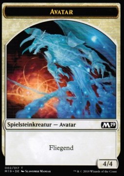 Avatar Token (White 4/4) - Core 2019 (Token) [M19-T02]