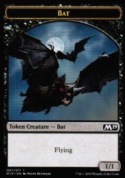 Bat Token (Black 1/1) - Core 2019 (Token) [M19-T07]
