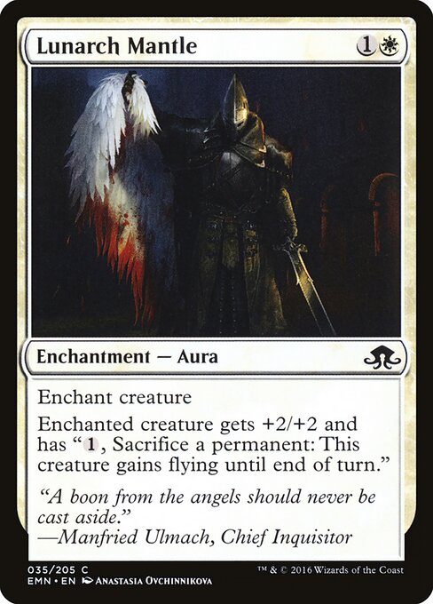 Lunarch Mantle – Eldritch Moon (EMN-35) Magic: The Gathering card